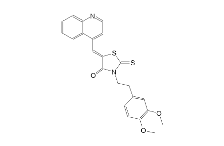 4-thiazolidinone, 3-[2-(3,4-dimethoxyphenyl)ethyl]-5-(4-quinolinylmethylene)-2-thioxo-, (5Z)-