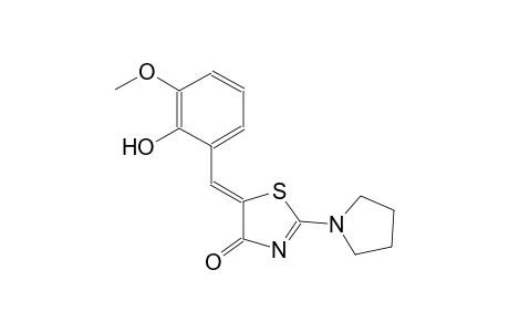 (5Z)-5-(2-hydroxy-3-methoxybenzylidene)-2-(1-pyrrolidinyl)-1,3-thiazol-4(5H)-one