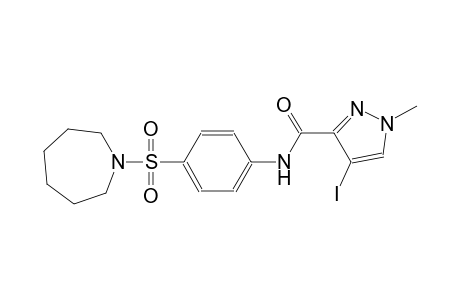 N-[4-(hexahydro-1H-azepin-1-ylsulfonyl)phenyl]-4-iodo-1-methyl-1H-pyrazole-3-carboxamide