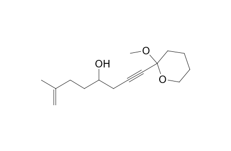 7-Octen-1-yn-4-ol, 7-methyl-1-(tetrahydro-2-methoxy-2H-pyran-2-yl)-