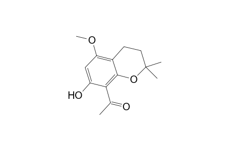 Ethanone, 1-(3,4-dihydro-7-hydroxy-5-methoxy-2,2-dimethyl-2H-1-benzopyran-8-yl)-