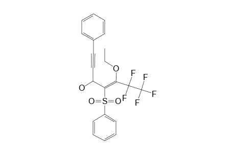 (E)-3-ETHOXY-1,1,1,2,2-PENTAFLUORO-7-PHENYL-4-(PHENYLSULFONYL)-HEPT-3-EN-6-YN-5-OL