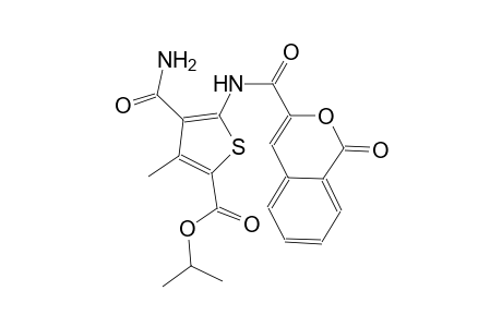 isopropyl 4-(aminocarbonyl)-3-methyl-5-{[(1-oxo-1H-2-benzopyran-3-yl)carbonyl]amino}-2-thiophenecarboxylate