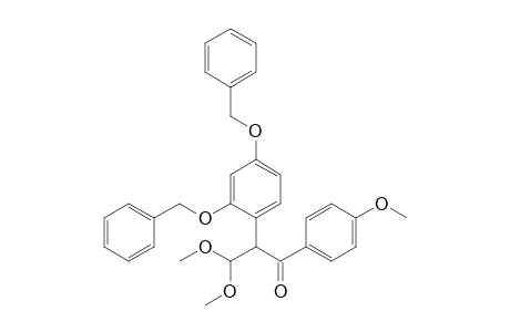 1-(4'-Methoxyphenyl)-2-(2",4"-dibenzyloxyphenyl)-3,3-dimethoxypropan-1-one