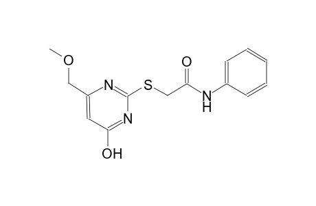 2-{[4-hydroxy-6-(methoxymethyl)-2-pyrimidinyl]sulfanyl}-N-phenylacetamide