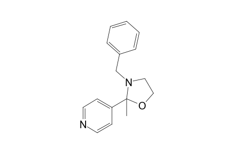 2-Methyl-3-(phenylmethyl)-2-pyridin-4-yl-1,3-oxazolidine