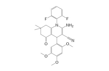 3-quinolinecarbonitrile, 2-amino-1-(2,6-difluorophenyl)-1,4,5,6,7,8-hexahydro-7,7-dimethyl-5-oxo-4-(2,4,5-trimethoxyphenyl)-