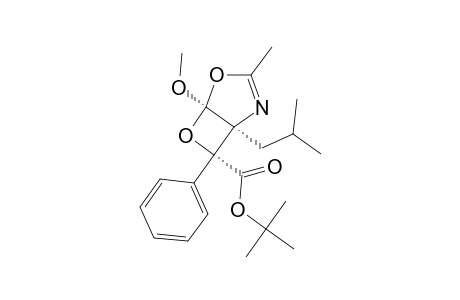 EXO-1-ISOBUTYL-5-METHOXY-3-METHYL-7-PHENYL-4,6-DIOXA-2-AZABICYCLO-[3.2.0]-HEPT-2-ENE-7-CARBOXYLIC-ACID-TERT.-BUTYLESTER