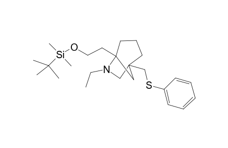 1-[(Phenylthio)methyl)-5-[(tert-butyldimethylsiloxy)ethyl]-6-ethyl-6-azabicyclo[3.2.1]octane