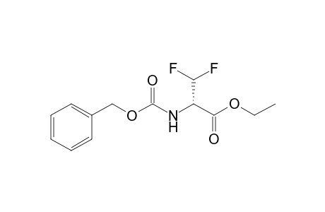 (2S)-Ethyl 2-[N-(benzyloxycarbonyl)amino]-3,3-difluoropropano-1-ate