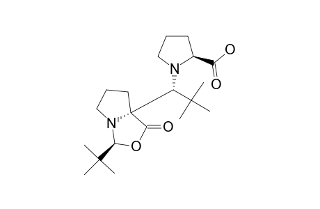(2-R,5-R,1'-R)-2-TERT.-BUTYL-5-(2',2'-DIMETHYL-1-(2-S-CARBOXY-1-PYRROLIDINYL)-PROPYL)-1-AZA-3-OXABICYCLO-[3.3.0]-OCTAN-4-ONE