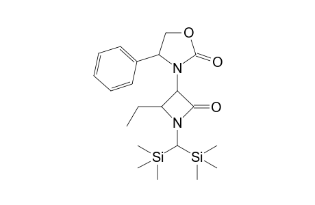 N-Bis(trimethylsilyl)methyl-2-ethyl-3-(2-oxo-4-phenyloxazolidin-3-yl)-1-azacyclobutan-4-one