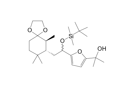 2-{5-[1-t-Butyldimethylsiloxy-2-(6,8,8-trimethyl-1,4-dioxaspiro[4.5]dec-7-yl)ethyl]furan-2-yl}propan-2-ol