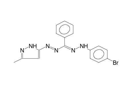 1-[3-METHYL-5-PYRAZOLYL]-3-PHENYL-5-(PARA-BROMOPHENYL)FORMAZANE