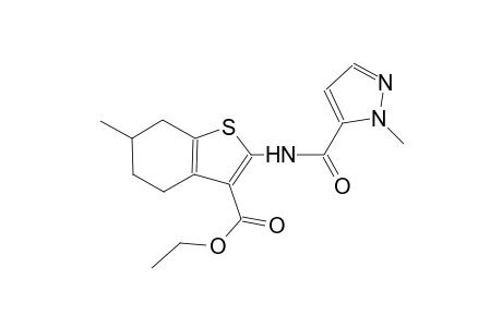 ethyl 6-methyl-2-{[(1-methyl-1H-pyrazol-5-yl)carbonyl]amino}-4,5,6,7-tetrahydro-1-benzothiophene-3-carboxylate