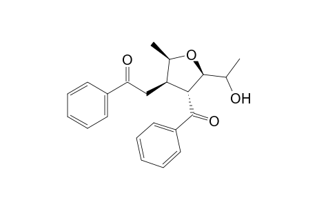 (+-)-2-{(2R,3R,4R,5R)-4-Benzoyl-5-[1-hydroxyethyl]-2-methyltetrahydro-3-furanyl}-1-phenyl-1-ethanone