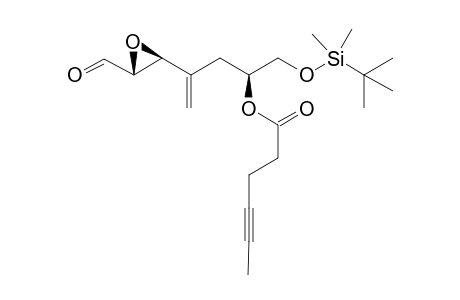 [S]-1-[(t-Butyldimethylsilyl)oxy]-4-[3''-formyloxiran-2"-yl]-pent-4-en-2-yl Hex-4'-ynoate