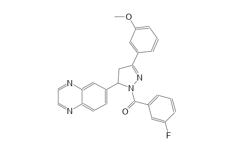 quinoxaline, 6-[1-(3-fluorobenzoyl)-4,5-dihydro-3-(3-methoxyphenyl)-1H-pyrazol-5-yl]-