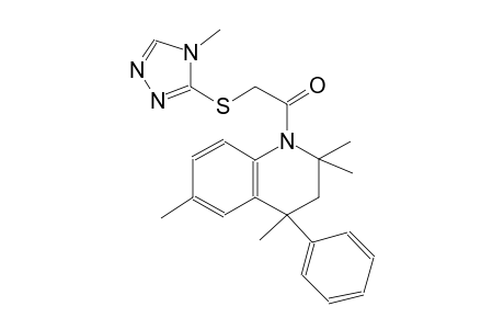 2,2,4,6-tetramethyl-1-{[(4-methyl-4H-1,2,4-triazol-3-yl)sulfanyl]acetyl}-4-phenyl-1,2,3,4-tetrahydroquinoline