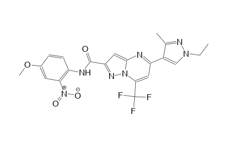 5-(1-ethyl-3-methyl-1H-pyrazol-4-yl)-N-(4-methoxy-2-nitrophenyl)-7-(trifluoromethyl)pyrazolo[1,5-a]pyrimidine-2-carboxamide