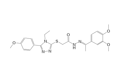 N'-[(E)-1-(3,4-dimethoxyphenyl)ethylidene]-2-{[4-ethyl-5-(4-methoxyphenyl)-4H-1,2,4-triazol-3-yl]sulfanyl}acetohydrazide