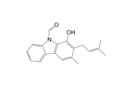 1-Hydroxy-3-methyl-2-(3-methyl-2-butenyl)-9H-carbazole-9-carbaldehyde