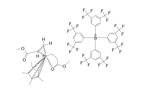 [(ETA(5)-C5ME5)IRCH2CH2C(O)OME(ETA(2)-CH2CHCO2ME)](+)[B-3,5-(CF3)2C6H3](-)