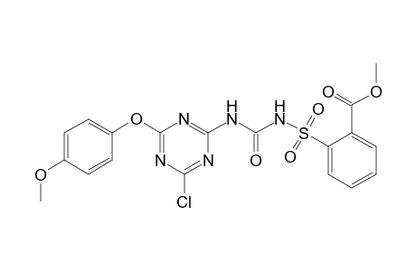 Benzoic acid, 2-[[[[[4-chloro-6-(4-methoxyphenoxy)-1,3,5-triazin-2-yl]amino]carbonyl]amino]sulfonyl]-, methyl ester