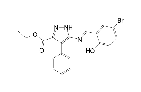 ethyl 5-{[(E)-(5-bromo-2-hydroxyphenyl)methylidene]amino}-4-phenyl-1H-pyrazole-3-carboxylate