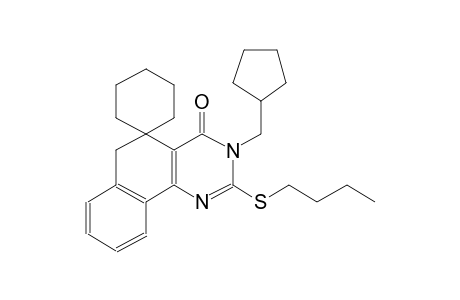 2-(butylthio)-3-(cyclopentylmethyl)-3H-spiro[benzo[h]quinazoline-5,1'-cyclohexan]-4(6H)-one