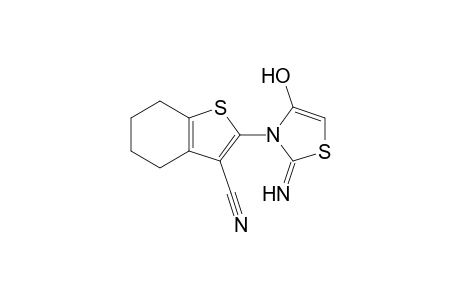 4,5,6,7-Tetrahydro-2-(4-hydroxy-2-iminothiazol-3(2H)-yl)benzo[b]thiophene-3-carbonitrile