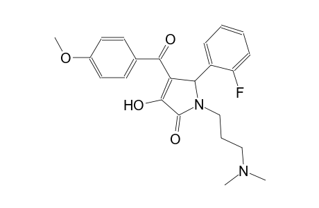 2H-pyrrol-2-one, 1-[3-(dimethylamino)propyl]-5-(2-fluorophenyl)-1,5-dihydro-3-hydroxy-4-(4-methoxybenzoyl)-