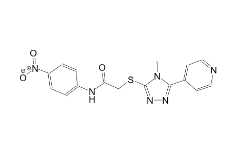 2-{[4-methyl-5-(4-pyridinyl)-4H-1,2,4-triazol-3-yl]sulfanyl}-N-(4-nitrophenyl)acetamide