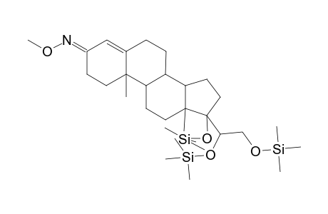 Pregn-4-en-3-one, 17,20,21-tris[(trimethylsilyl)oxy]-, O-methyloxime, (20R)-