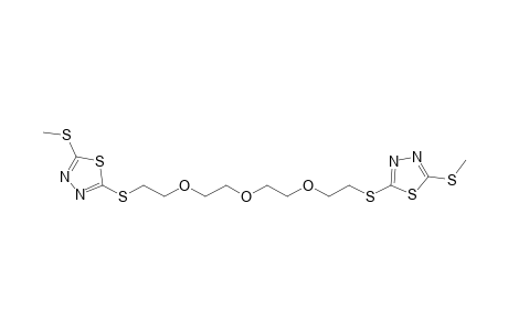 2-(methylthio)-5-[2-[2-[2-[2-[[5-(methylthio)-1,3,4-thiadiazol-2-yl]thio]ethoxy]ethoxy]ethoxy]ethylthio]-1,3,4-thiadiazole