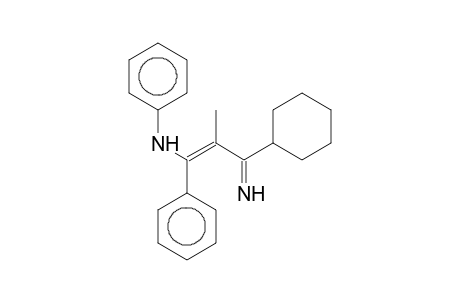Benzenemethanamine, .alpha.-(2-cyclohexyl-2-imino-1-methylethylidene)-N-phenyl-