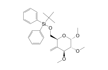 METHYL-6-O-(TERT.-BUTYLDIPHENYLSILYL)-4-DEOXY-2,3-DI-O-METHYL-4-METHYLENE-ALPHA-D-XYLOHEXOPYRANOSIDE