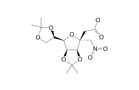 3,6-ANHYDRO-2-DEOXY-4,5:7,8-BIS-O-ISOPROPYLIDENE-3-(NITROMETHYL)-ALPHA-D-MANNO-OCTANOIC-ACID