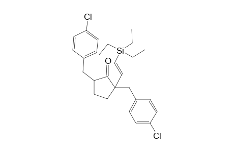 2,5-Bis(p-chlorobenzyl)-2-(2-triethylsilylethenyl)cyclopentanone