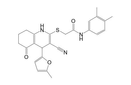 acetamide, 2-[[3-cyano-1,4,5,6,7,8-hexahydro-4-(5-methyl-2-furanyl)-5-oxo-2-quinolinyl]thio]-N-(3,4-dimethylphenyl)-