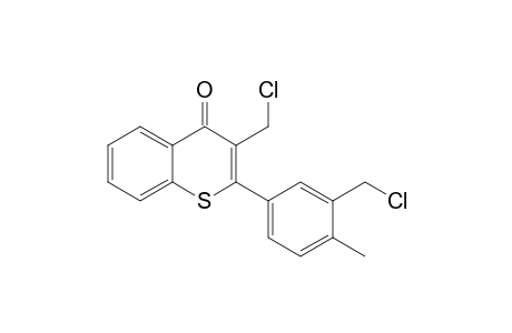 4H-1-Benzothiopyran-4-one, 3-(chloromethyl)-2-[3-(chloromethyl)-4-methylphenyl]-