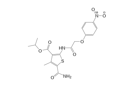 isopropyl 5-(aminocarbonyl)-4-methyl-2-{[(4-nitrophenoxy)acetyl]amino}-3-thiophenecarboxylate