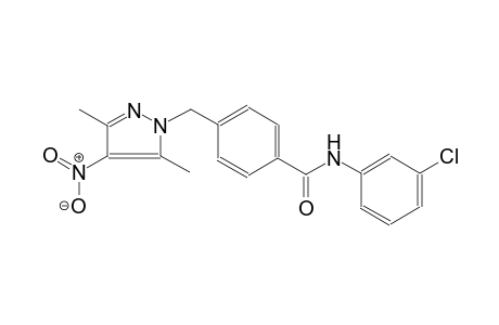 N-(3-chlorophenyl)-4-[(3,5-dimethyl-4-nitro-1H-pyrazol-1-yl)methyl]benzamide