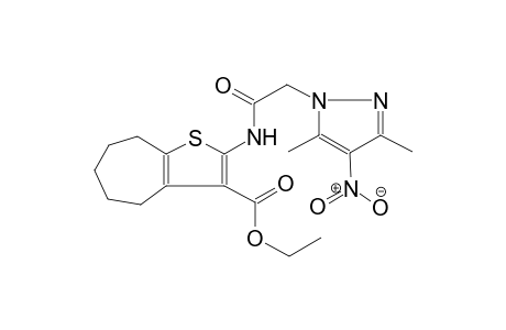 ethyl 2-{[(3,5-dimethyl-4-nitro-1H-pyrazol-1-yl)acetyl]amino}-5,6,7,8-tetrahydro-4H-cyclohepta[b]thiophene-3-carboxylate