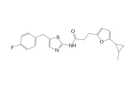 N-[5-(4-fluorobenzyl)-1,3-thiazol-2-yl]-3-[5-(2-methylcyclopropyl)-2-furyl]propanamide