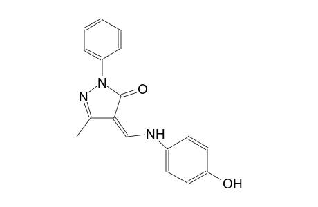 (4Z)-4-[(4-hydroxyanilino)methylene]-5-methyl-2-phenyl-2,4-dihydro-3H-pyrazol-3-one