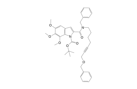 2-[Benzyl-(7-benzyloxy-hept-5-ynyl)-carbamoyl]-5,6,7-trimethoxy-indole-1-carboxylic acidtert-butyl ester