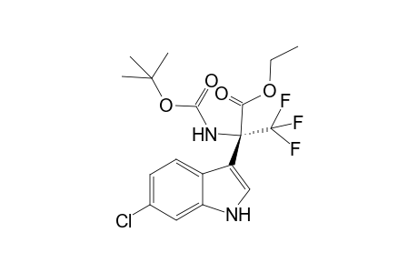 (R)-Ethyl 2-[(tert-butoxycarbonyl)amino]-3,3,3-trifluoro-2-(6-chloro-1H-indol-3-yl)propanoate