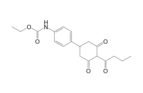 Carbamic acid, [4-[3-hydroxy-5-oxo-4-(1-oxobutyl)-3-cyclohexen-1-yl]-phenyl]-, ethyl ester
