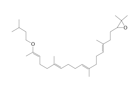 Oxirane, 2,2-dimethyl-3-[3,7,12-trimethyl-16-(3-methylbutoxy)-3,7,11,15-heptadecatetraenyl]-, (all-E)-(.+-.)-
